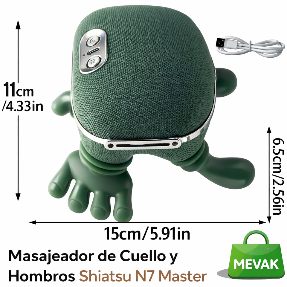 Masajeador Shiatsu N7 Master Hand – Alivio Instantáneo para Cuello y Hombros